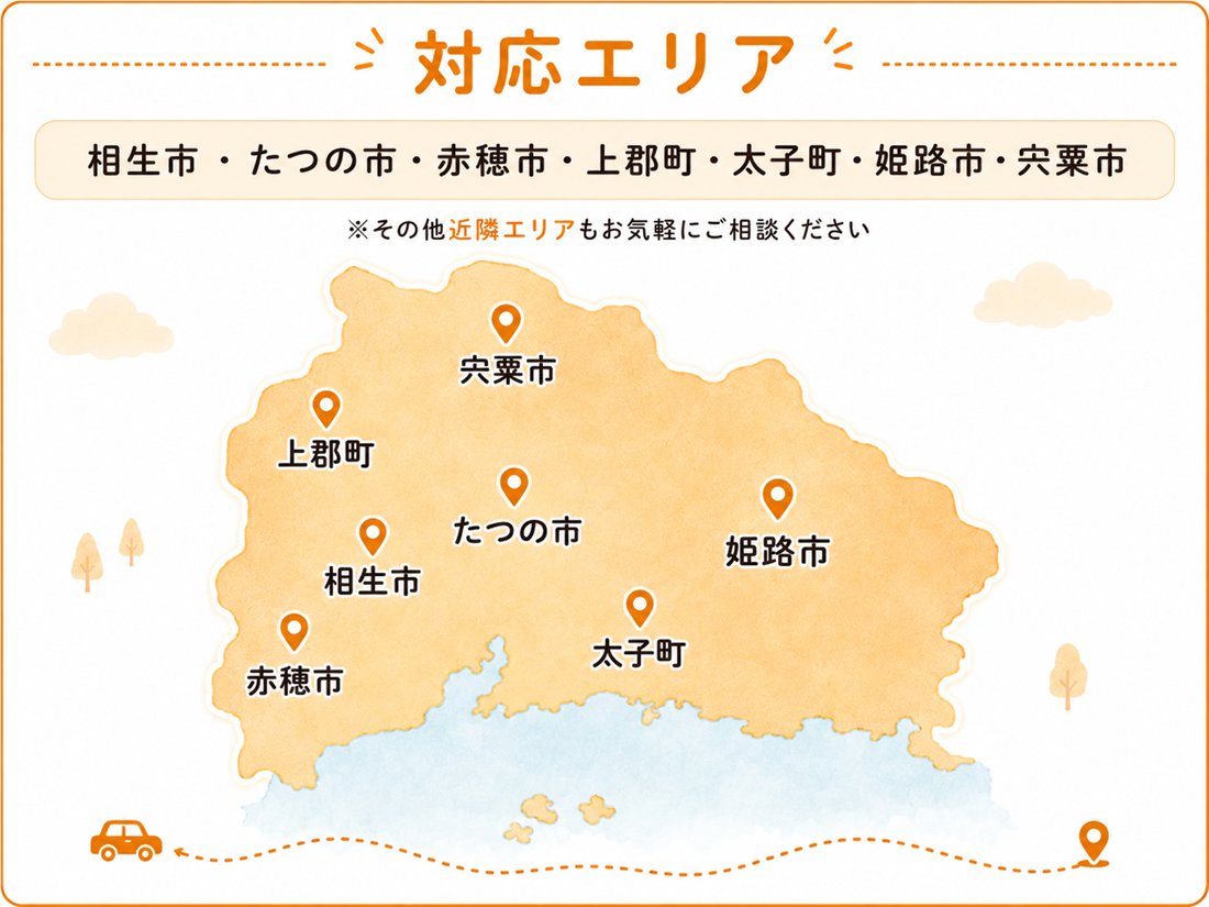 身近な自動車屋古橋の対応エリア